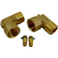 1-1/4" MPTx 1-1/4" FPT Elbow w P/T Port (Set of 2)