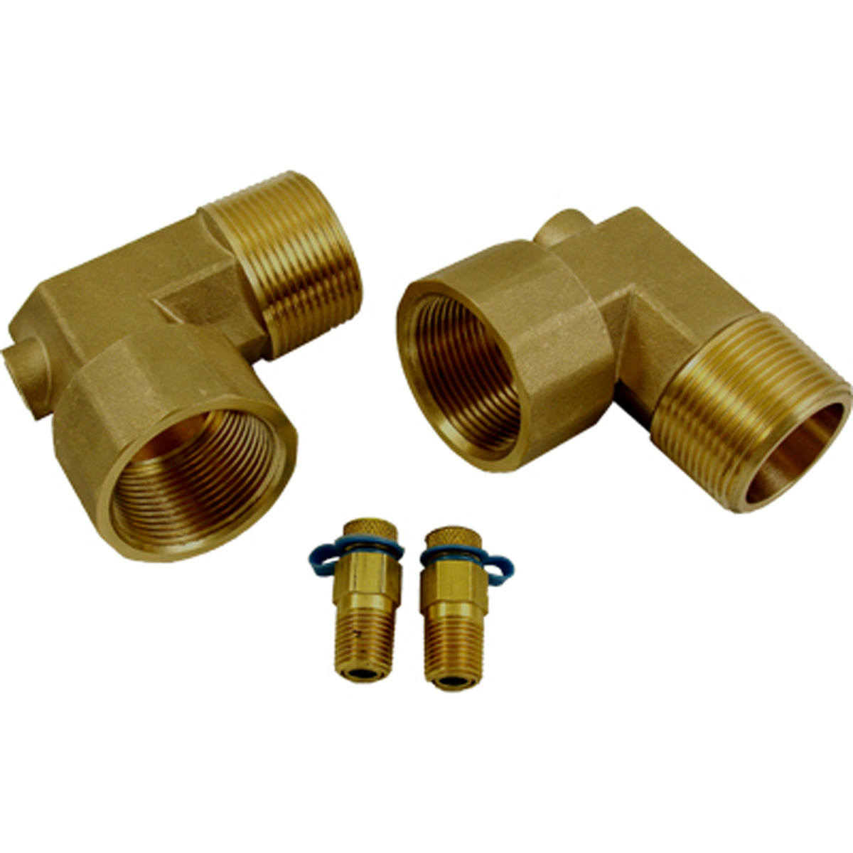 1-1/4" MPTx 1-1/4" FPT Elbow w P/T Port (Set of 2)