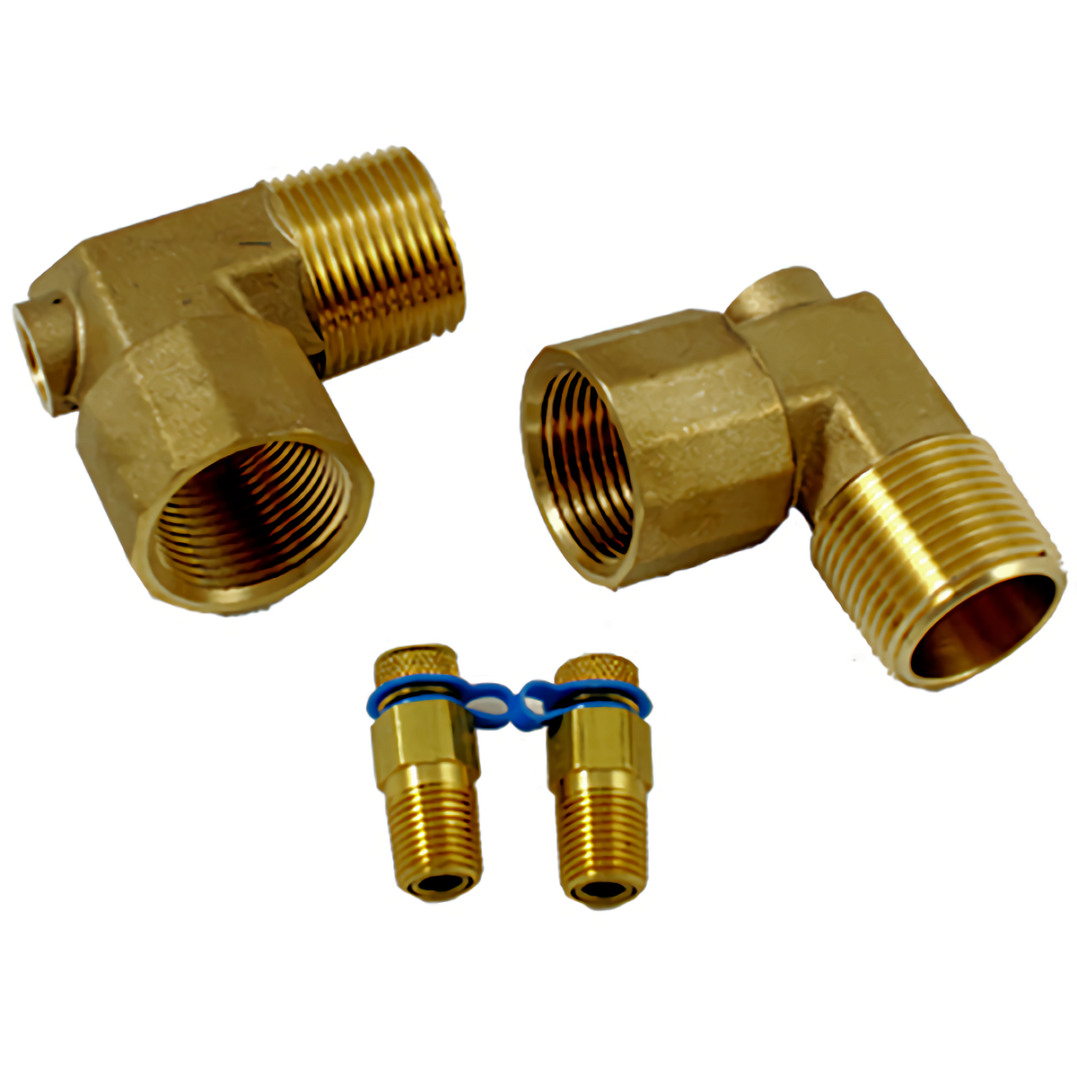 1" MPTx 1" FPT Elbow w P/T Ports (Set of 2)