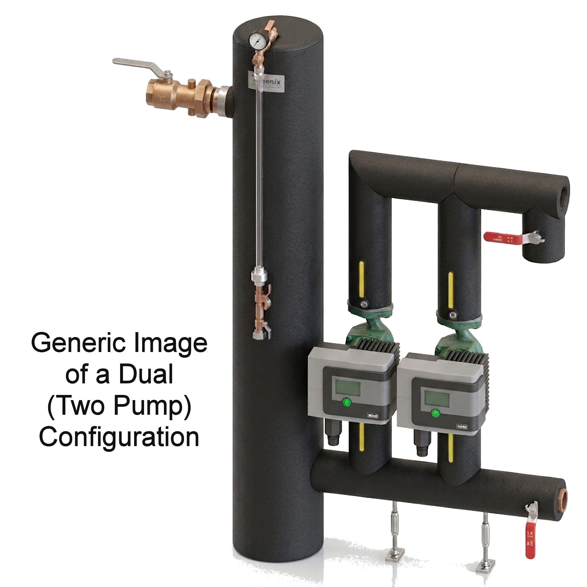5-72 gpm Dual Variable Speed GX Flow Center with (2) WILO MAXO 1.5x3-52, a 8" Canister and 2" FPT Inlet & 2" FPT Outlet