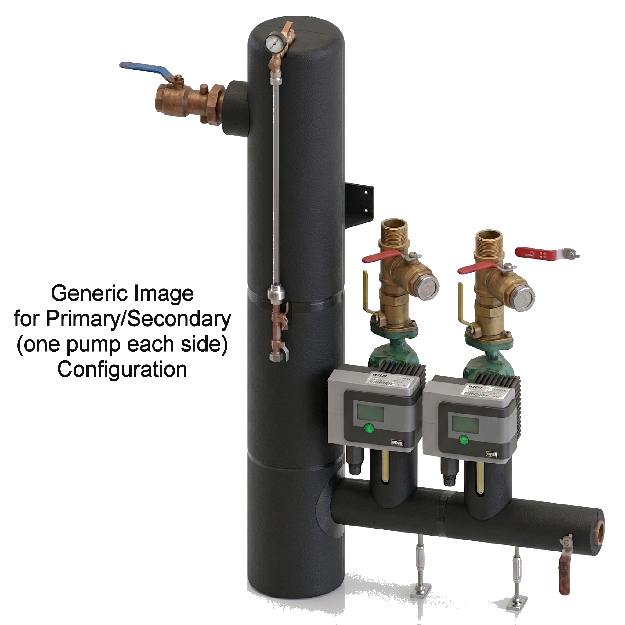 5-72 gpm Primary/Secondary Variable Speed GX Flow Center with a WILO MAXO 1.5x3-52, a 8" Canister and 2" FPT Inlet & 2" FPT Outlet