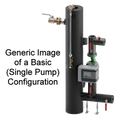 5-92 gpm Basic Variable Speed GX Flow Center with a WILO MAXO 2x3-50, a 8" Canister and 2" FPT Inlet & 2" FPT Outlet
