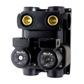 Double Pump PRESSURIZED-Grundfos UP26-99/230V, 3-way valves, flush port, Flo-Link connection (Double "O" Ring)