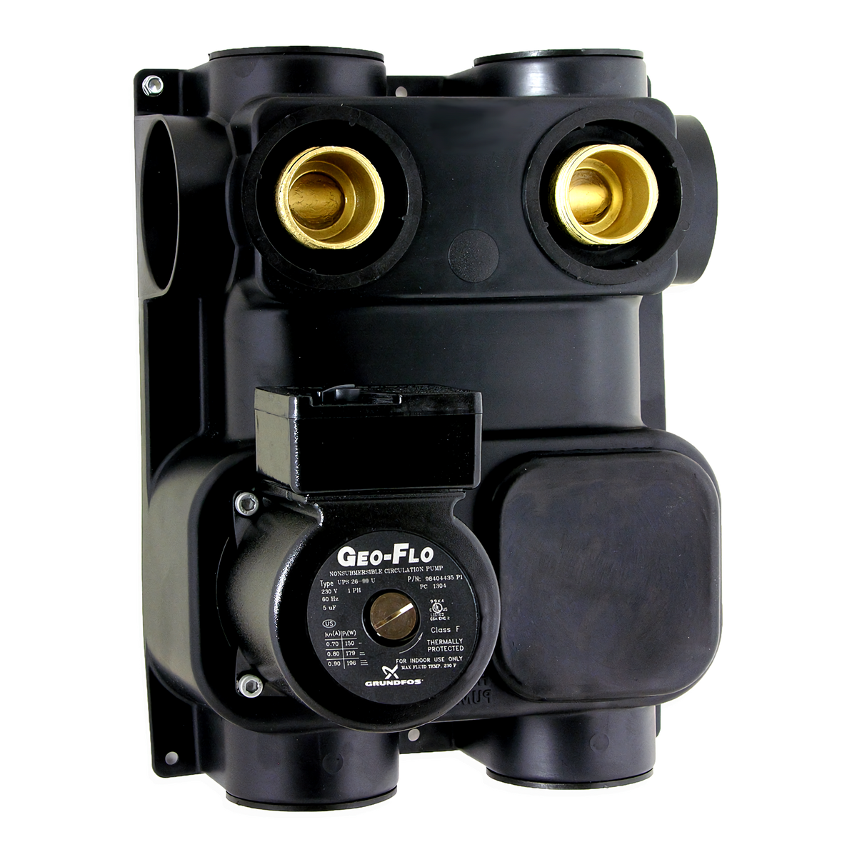 Single Pump PRESSURIZED-Grundfos UP26-99/230V, 3-way valves, flush port, Flo-Link connection (Double "O" Ring)