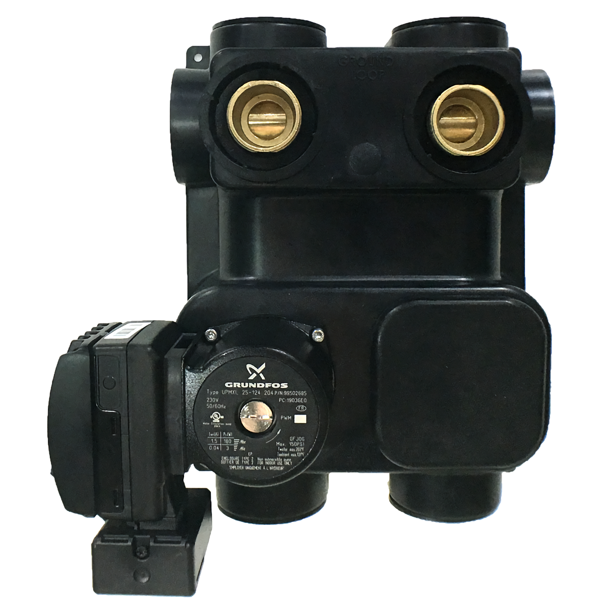 Single Pump PRESSURIZED-Grundfos UPMXL/230V, 3-way valves, flush port, Flo-Link connection (Double "O" Ring)
