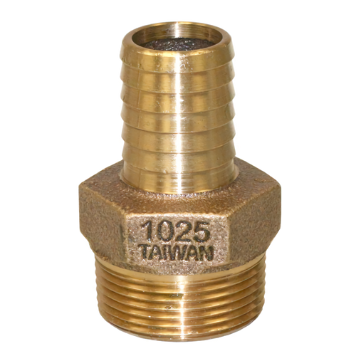1-1/4" MPT x 1" Barb Straight Adapter