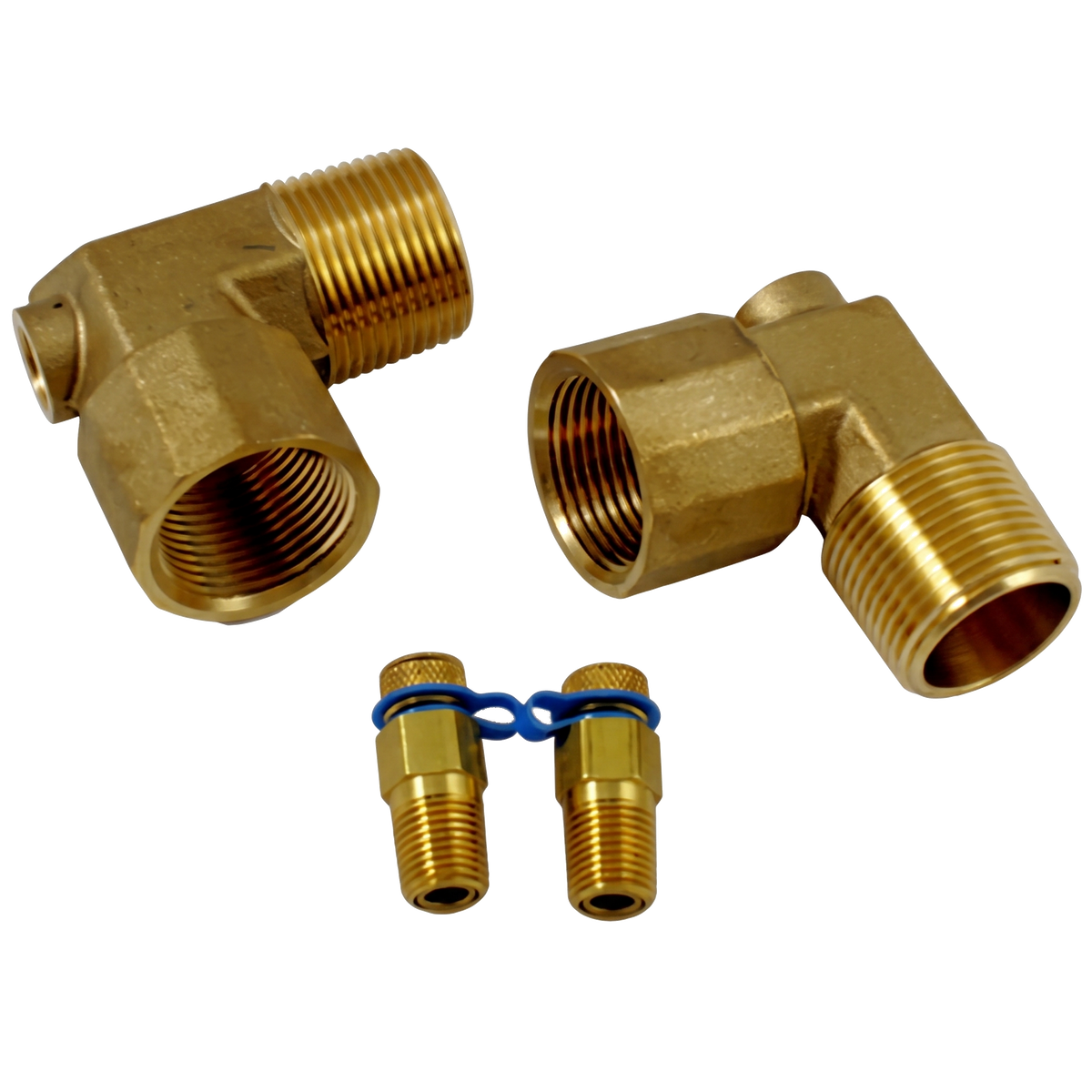 1" MPTx 1" FPT Elbow w P/T Ports (Set of 2)