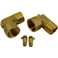 1-1/4" MPTx 1-1/4" FPT Elbow w P/T Port (Set of 2)