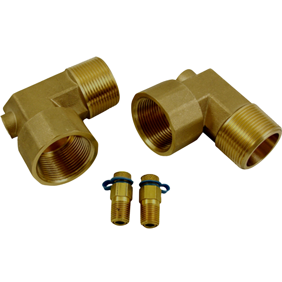 1-1/4" MPTx 1-1/4" FPT Elbow w P/T Port (Set of 2)