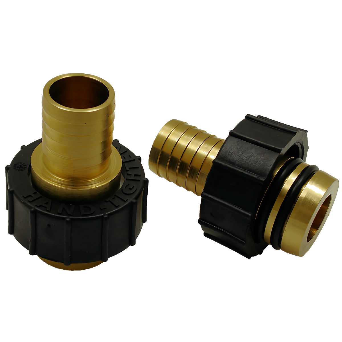Flo-Link Double O-Ring x 1" Brass Hose Barb Adapters (Set of 2)