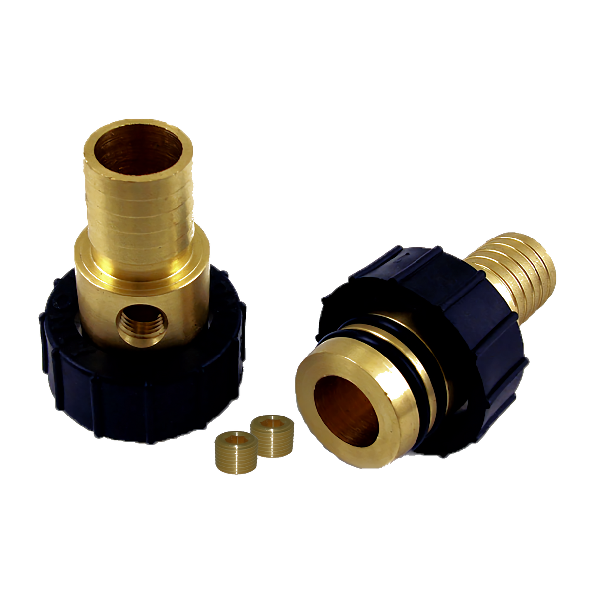 Flo-Link Double O-Ring x 1" Brass Hose Barb Adapters w/ 1/4" PT Port (Set of 2)
