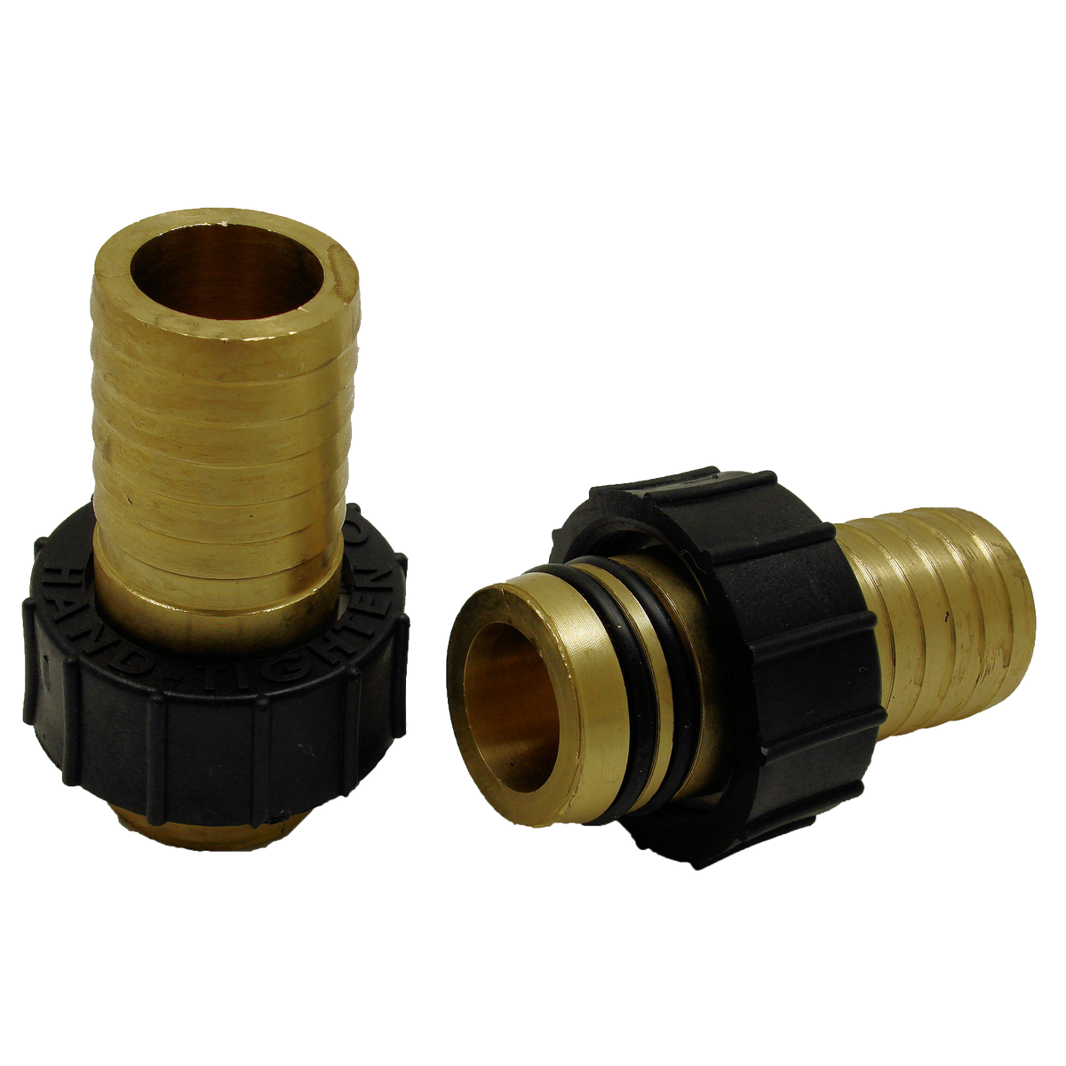 Flo-Link Double O-Ring x 1-1/4" Brass Hose Barb Adapters (Set of 2)