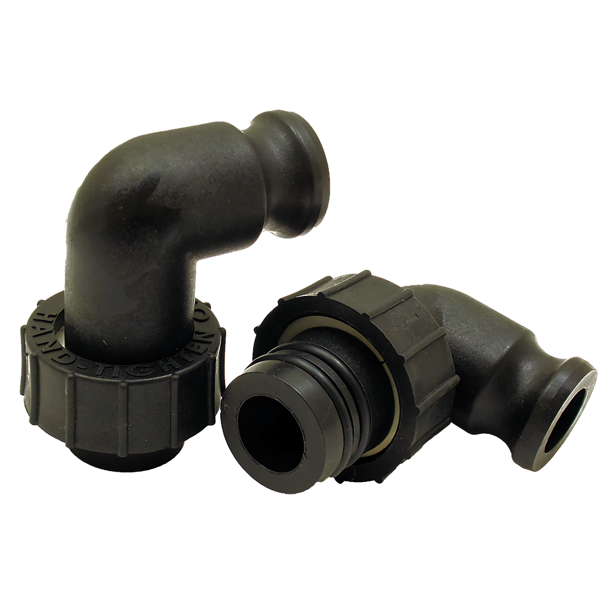 Flo-Link Double O-Ring x 1" Cam Lever Male Elbow, Flush Port (Set of 2)