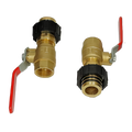 Flo-Link Double O-Ring x 1" Brass FPT Full-Port Isolation Valves w/ Check Valve (Set of 2)
