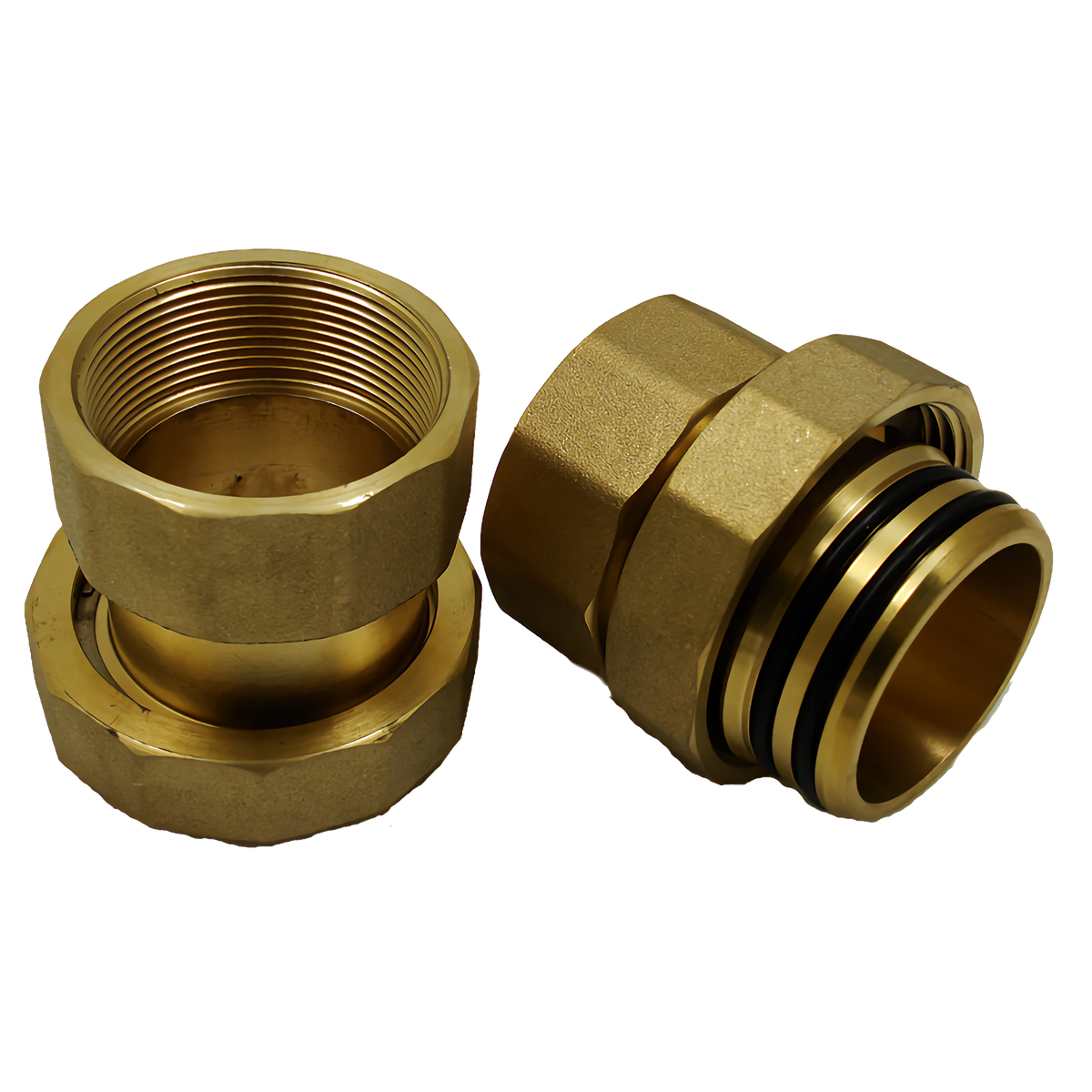 Flo-Link XL Double O-Ring x 2" Brass FPT Adapters (Set of 2)