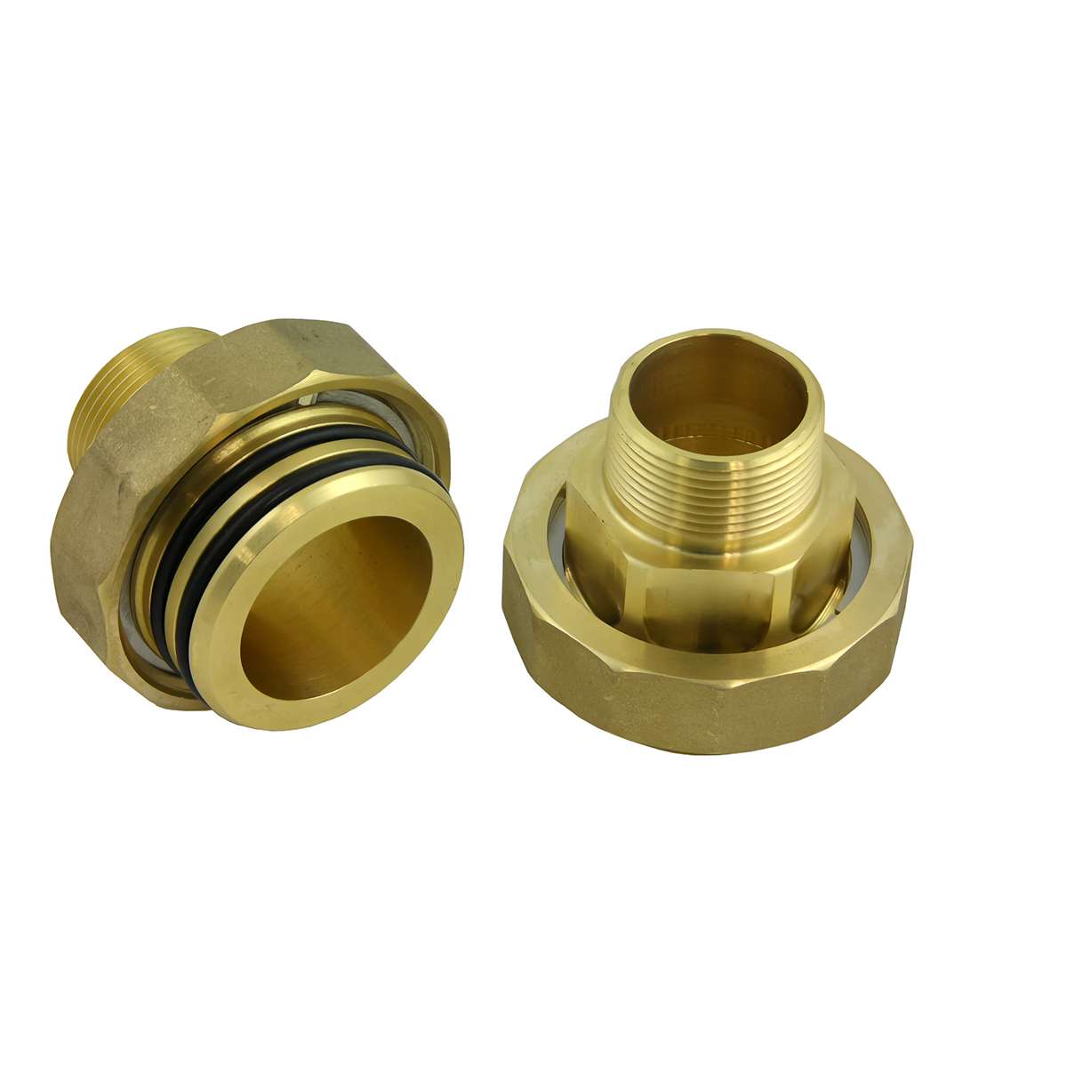 Flo-Link XL Double O-Ring x 1-1/4" Brass MPT Adapters (Set of 2)