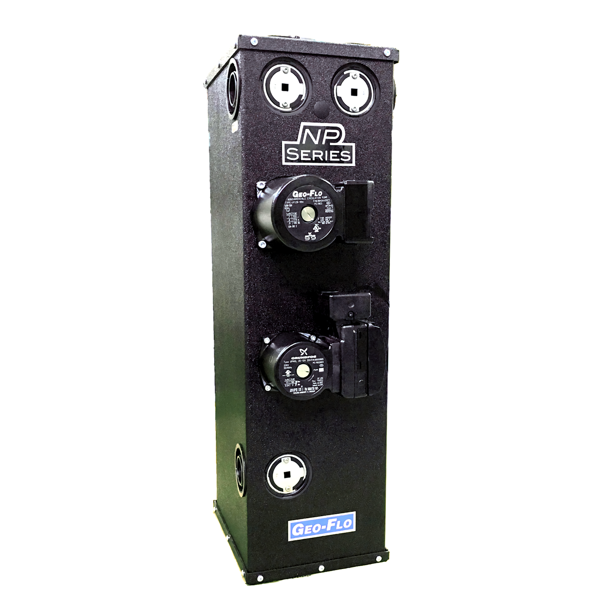 Geo-Flo NP2 Non-Pressurized 2-Pump Flow Center, Grundfos UPMXL Variable Speed & UPS26-99, 208-230V, Flo-Link