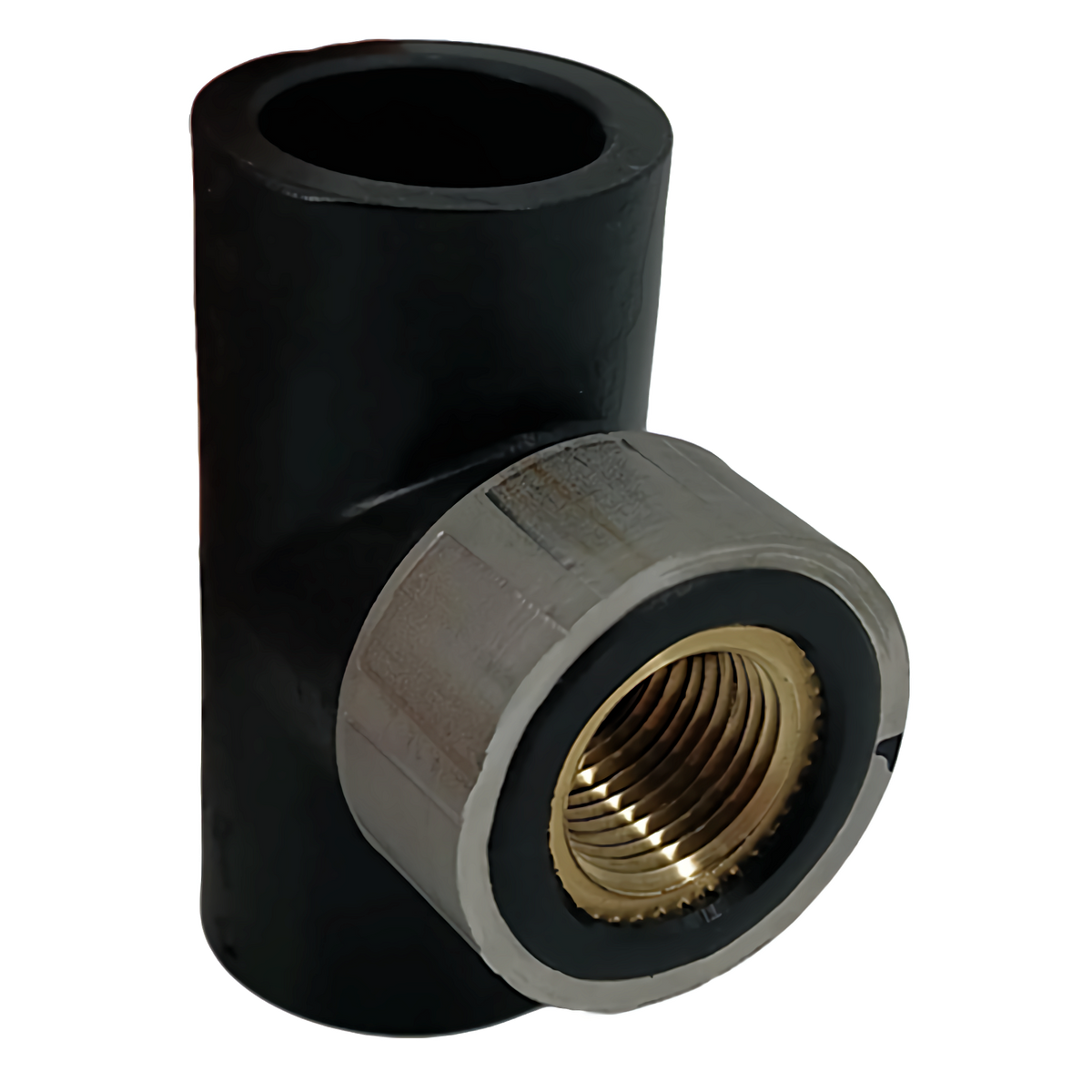 Socket Fusion Tee Adapter - 3/4" PE Fusion x 3/4" PE Fusion x 1/2" Female Pipe Thread