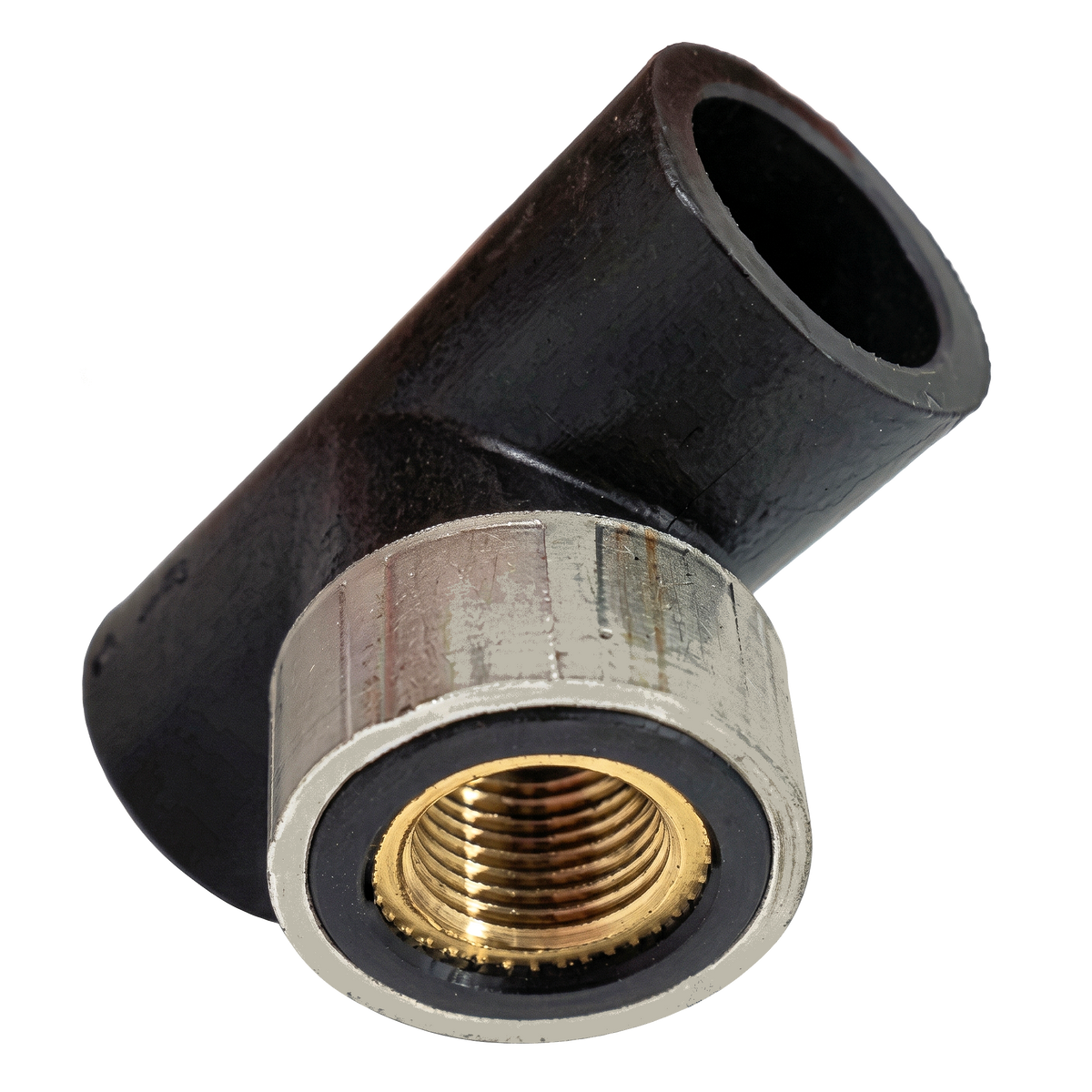Socket Fusion Adapter Tee - 1" PE Fusion x 1" PE Fusion x 1/2" Female Pipe Thread
