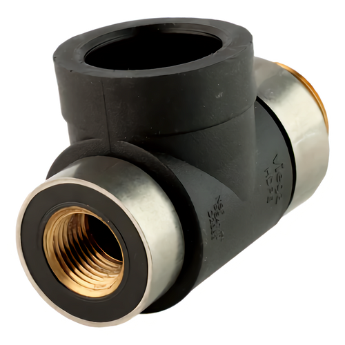 1" MNT x 1/2" FPT x 1" Socket Fusion Adapter Tee